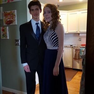 Navy Blue Prom Dress
